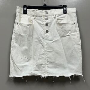 Loft white denim skirt